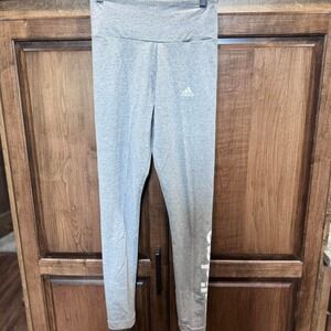 XS Adidas Tight Fit High Rise Full Length Leggings Womens Sz XS GL0638 Grey NEW